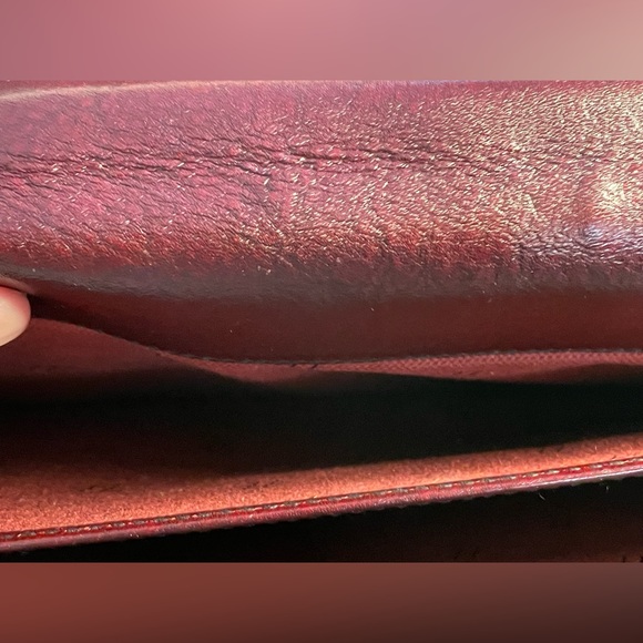 GOLD PFEIL Vintage Burgundy Leather Combination Lock Attaché Case - Picture 11 of 16